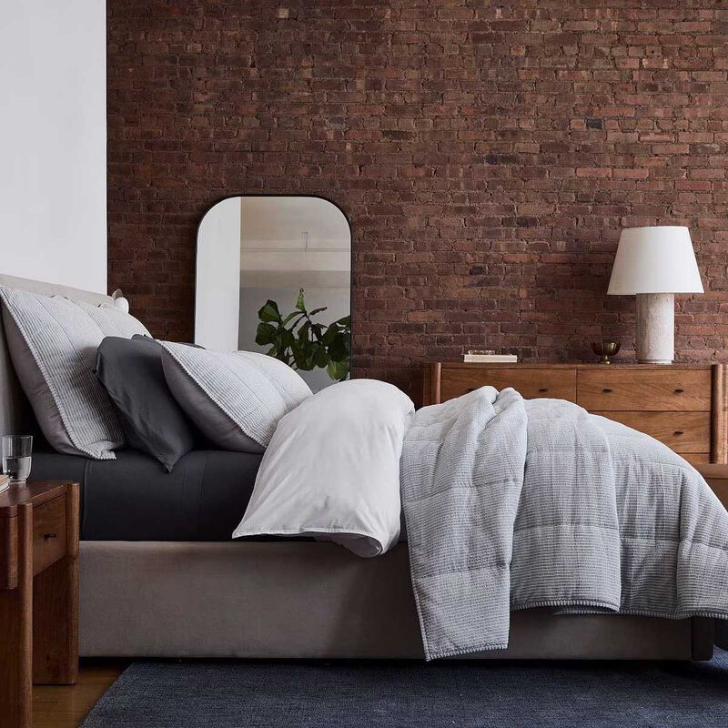 West Elm Jersey Linear Pillowcase image number 2